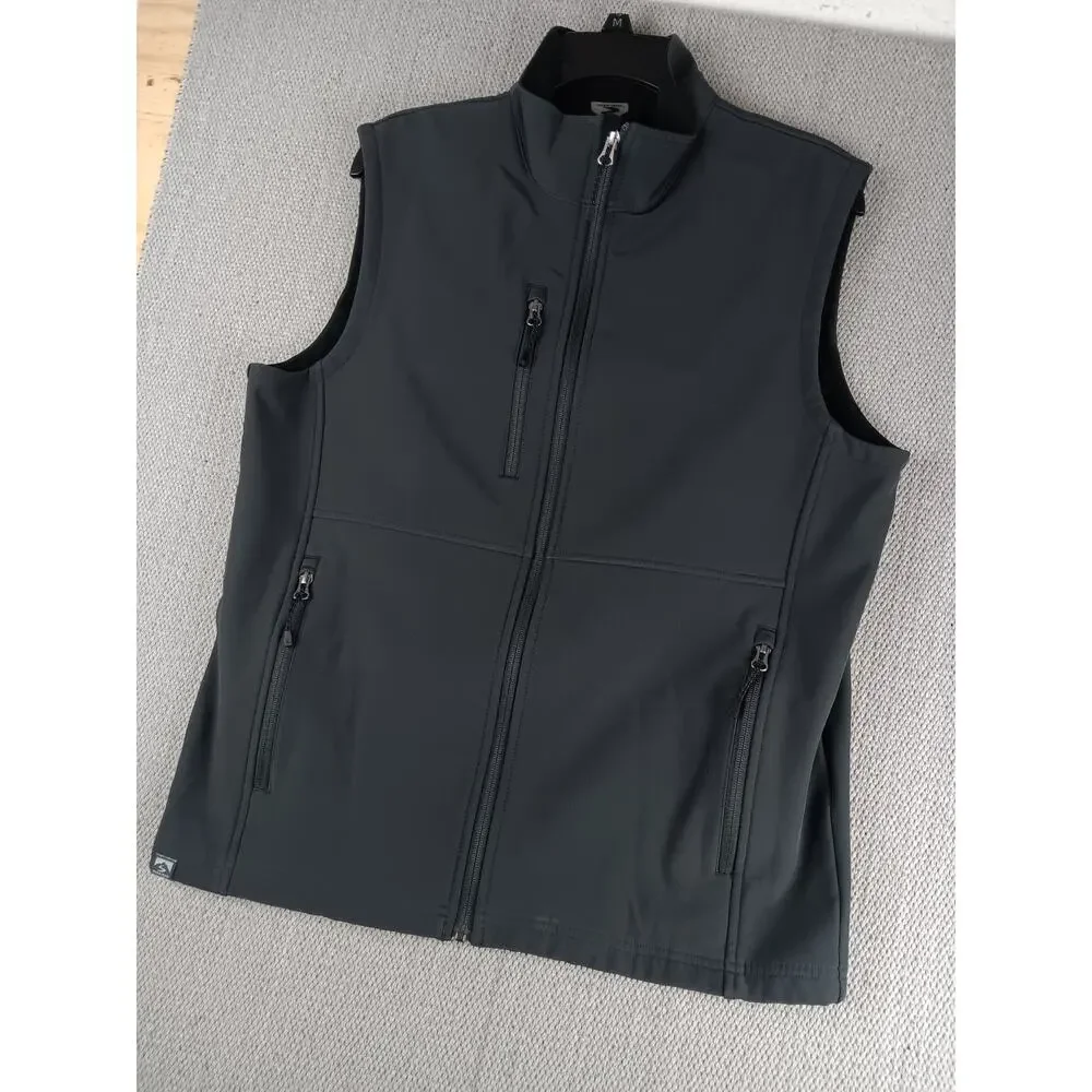 Storm Creek Trailblazer Softshell Vest Mens Medium Charcoal Gray Performance Zip